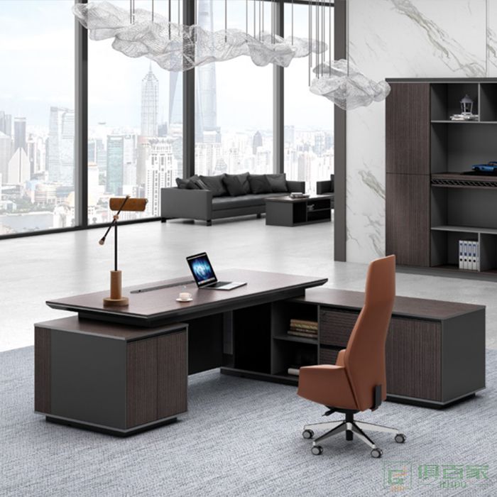 广立家具时代系列老板桌总裁桌老板办公桌子简约现代单人大班台